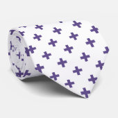 Ultra violet polka kruist wit stropdas (Opgerold)
