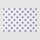 Ultra violet polka kruist wit tissuepapier (Voorkant)