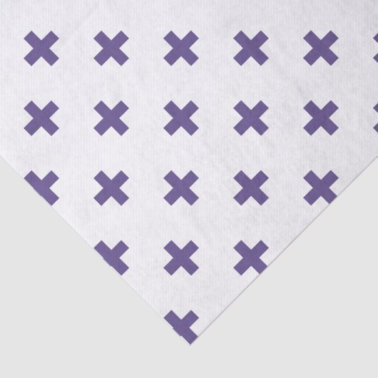 Ultra violet polka kruist wit tissuepapier (Detail)