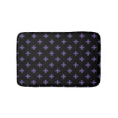 Ultra violet polka kruist zwart badmat (Voorkant)