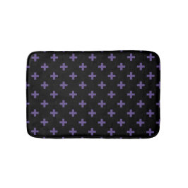 Ultra violet polka kruist zwart badmat