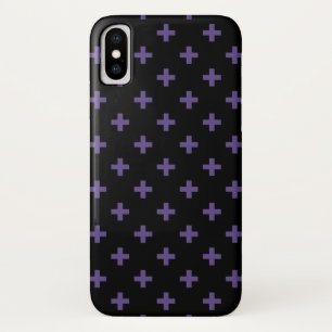 Ultra violet polka kruist zwart Case-Mate iPhone case