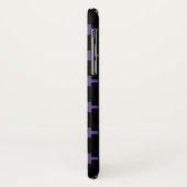 Ultra violet polka kruist zwart Case-Mate iPhone case (Achterkant/links)