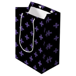 Ultra violet polka kruist zwart medium cadeauzakje