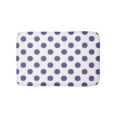 Ultra-violet polka-punten op wit badmat (Voorkant)