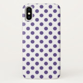 Ultra-violet polka-punten op wit Case-Mate iPhone case (Achterkant)