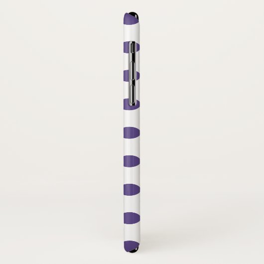 Ultra-violet polka-punten op wit Case-Mate iPhone case (Achterkant/links)