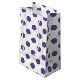 Ultra-violet polka-punten op wit klein cadeauzakje