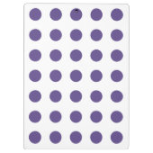 Ultra-violet polka-punten op wit klembord (Achterkant)