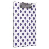 Ultra-violet polka-punten op wit klembord (Rechts)