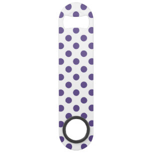 Ultra-violet polka-punten op wit speed flessenopener