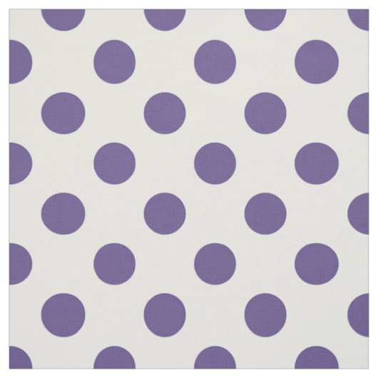 Ultra-violet polka-punten op wit stof (Swatch)