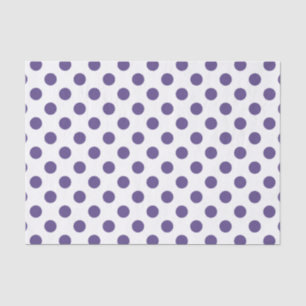 Ultra-violet polka-punten op wit tissuepapier
