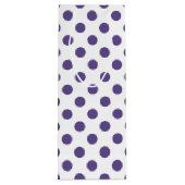 Ultra-violet polka-punten op wit wijn cadeautas (Achterkant)