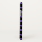 Ultra violet polka-punts op zwart Case-Mate iPhone case (Achterkant / rechts)