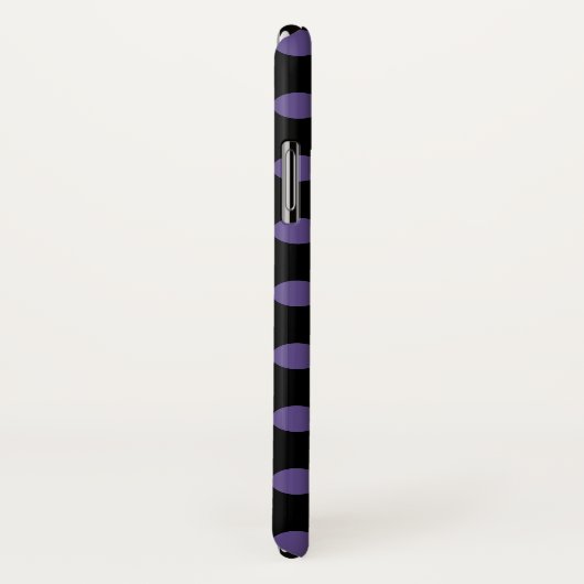 Ultra violet polka-punts op zwart Case-Mate iPhone case (Achterkant / rechts)