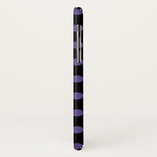 Ultra violet polka-punts op zwart Case-Mate iPhone case (Achterkant/links)