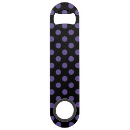 Ultra violet polka-punts op zwart speed flessenopener