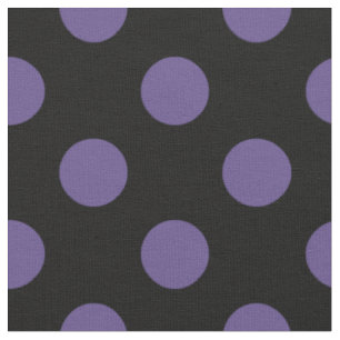 Ultra violet polka-punts op zwart stof