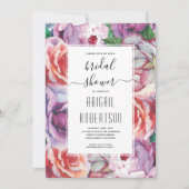 Ultra violet  roos bruiloft vrijgezellenfeest kaart (Voorkant)