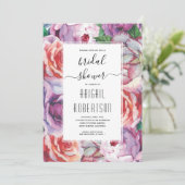 Ultra violet  roos bruiloft vrijgezellenfeest kaart (Staand voorkant)