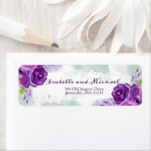 Ultra Violet Roos Floral retour adreslabels Etiket (Insitu)