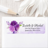 Ultra Violet Roos Floral retour adreslabels Etiket (Insitu)