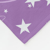 Ultra Violet Sky Stars (met haar naam) Fleece Deken (Hoek)