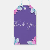 Ultra Violet Succulenten Modern Bold Floral Fiesta Cadeaulabel (Achterkant)