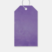 Ultra Violet Trouw Waterverf Bloemige Bedankje Cadeaulabel (Achterkant)