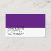 Ultra Violet | "Vet, mooi en uniek" kleur Visitekaartje (Achterkant)