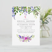 Ultra Violet Vrijgezellenfeest Floral Kaart (Staand voorkant)