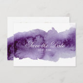 Ultra Violet Watercolor Save The Date Kaart (Voorkant / Achterkant)