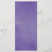 Ultra Violet Waterverf Bloemen Bruiloftsmenu Menu (Achterkant)