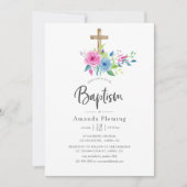 Ultra Violet Waterverf bloemendoop Kaart (Voorkant)