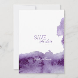 Ultra Violet Waterverf bruiloft BEWAART de datum Save The Date