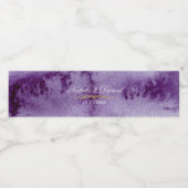 Ultra Violet Waterverf bruiloft Waterfles Etiket (Enkel label)