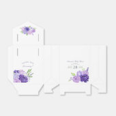 Ultra Violet Waterverf Floral Baby shower Bedankdoosjes (Uitgevouwen)