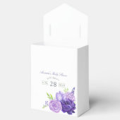 Ultra Violet Waterverf Floral Baby shower Bedankdoosjes (Geopend)