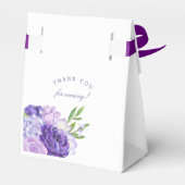 Ultra Violet Waterverf Floral Baby shower Bedankdoosjes (Achterkant)