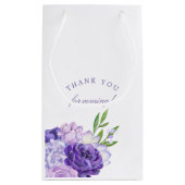 Ultra Violet Waterverf Floral Baby shower Klein Cadeauzakje (Achterkant)