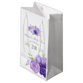 Ultra Violet Waterverf Floral Baby shower Klein Cadeauzakje (Voorkant Gekanteld)