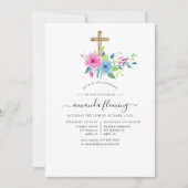 Ultra Violet Waterverf Floral Bevestiging Kaart (Voorkant)