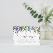 Ultra Violet Waterverf Floral Books voor Baby Informatiekaartje (Staand voorkant)