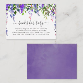 Ultra Violet Waterverf Floral Books voor Baby Informatiekaartje