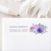 Ultra Violet Waterverf Floral Etiket (Insitu)