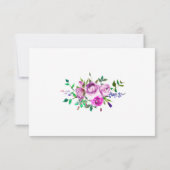 Ultra Violet Waterverf Floral RSVP Kaartje (Achterkant)