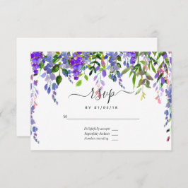 Ultra Violet Waterverf Floral RSVP Kaartje