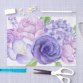 Ultra Violet Waterverf Floral Tissuepapier (Craft)