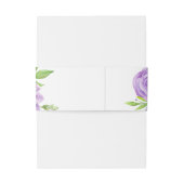 Ultra Violet Waterverf Floral Uitnodigingen Wikkel (Achterkant Voorbeeld)